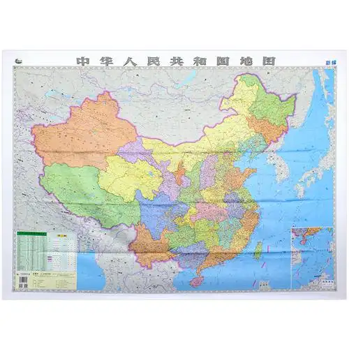 中国地图绸布版尼龙绸115x085m柔软防水广东地图出版社