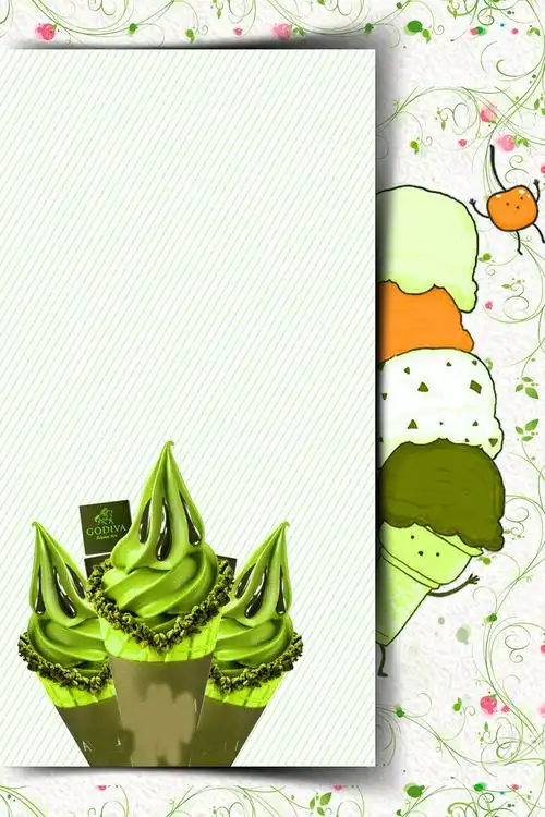 冰凉一夏冰淇淋海报背景素材