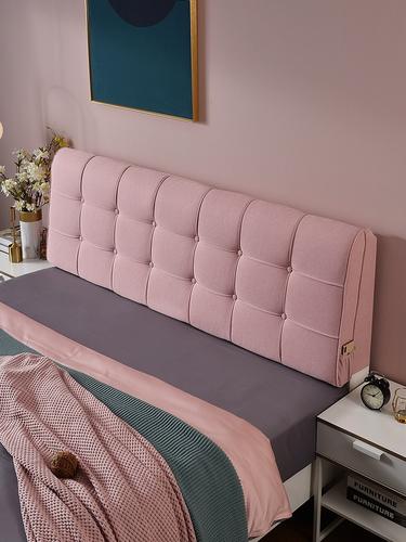 淑缤妮亚麻床头靠垫大靠背床头板软包榻榻米无床头靠枕定制床头罩