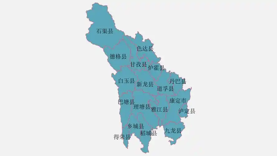 甘孜藏族自治州地图高清全图矢量可编辑全市各县区行政区划地图
