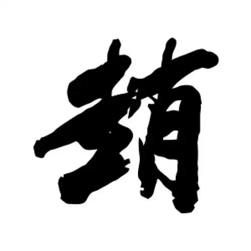 毕泷行书"赵"字的书法图片