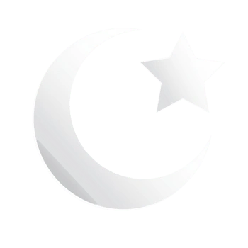 白色月亮和星星图标