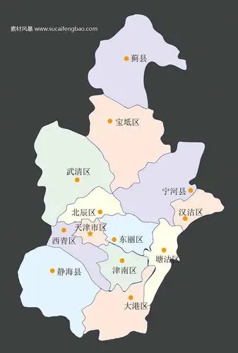 天津地图矢量素材 - 矢量地图_中国地图,世界地图,矢量地图 - 素材