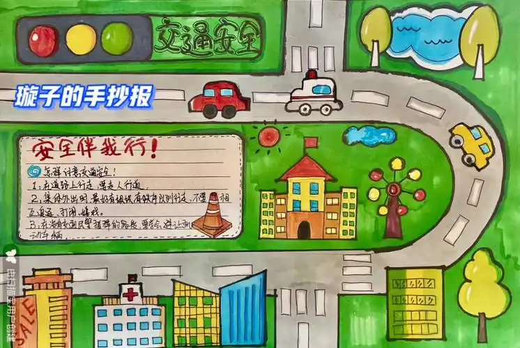 幼儿园手抄报交通安全伴我行