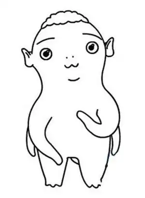 儿童带颜色的麦兜老师简笔画图片