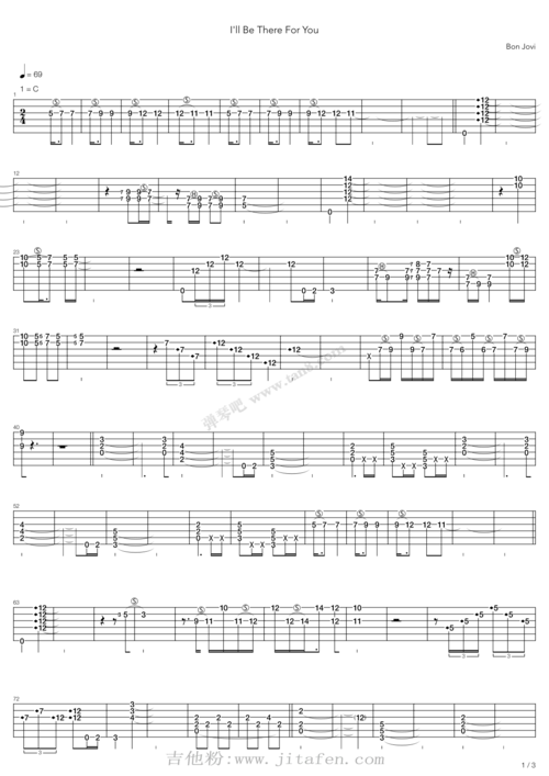 ill be there for you 吉他谱