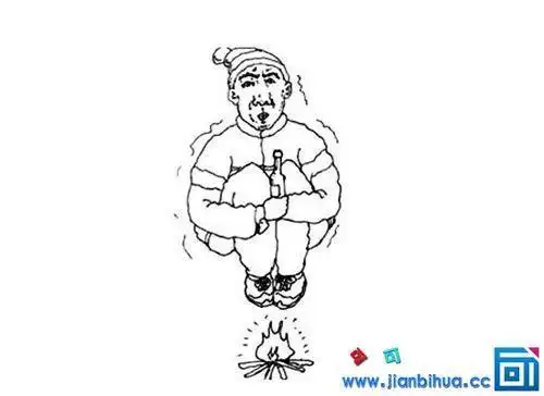 寒冷的表情简笔画