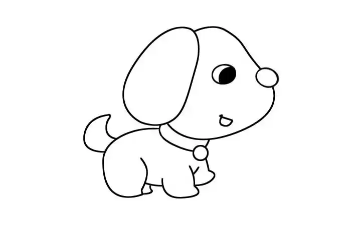 可爱小狗狗简笔画