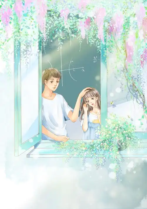 小清新青春校园插画