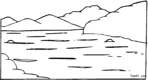 湖泊-简笔画图片-儿童资源网手机版