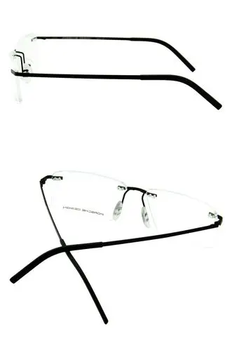 porsche/保时捷 商务 休闲 长方形 无框 生物钢 超轻 男款 光学镜架