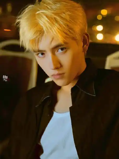 陈飞宇金发夜色大片##陈飞宇##陈飞宇吹花瓣