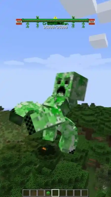 我要上热门#我的世界:好大一只生气的苦力怕!