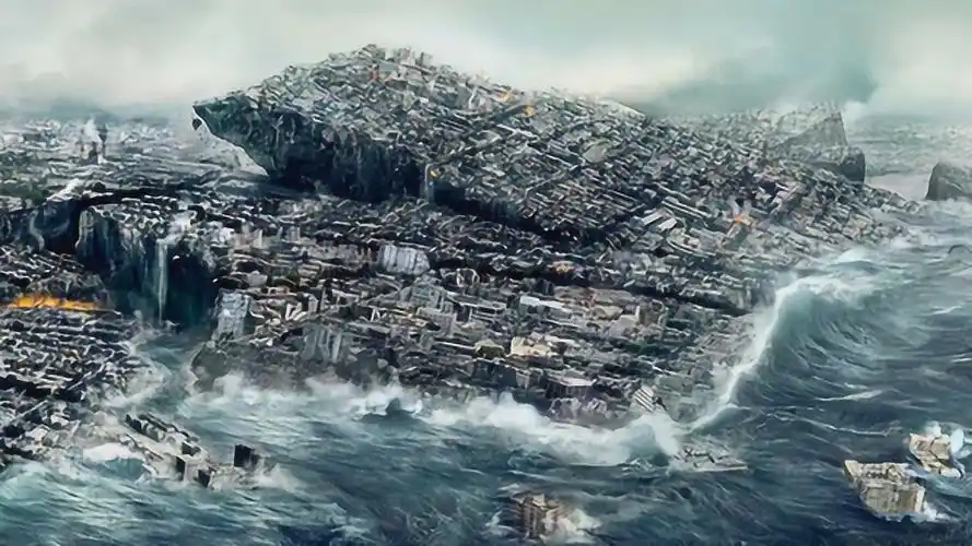 五分钟看完高分灾难片《后天》大海啸瞬间将陆地淹没,超级震撼!
