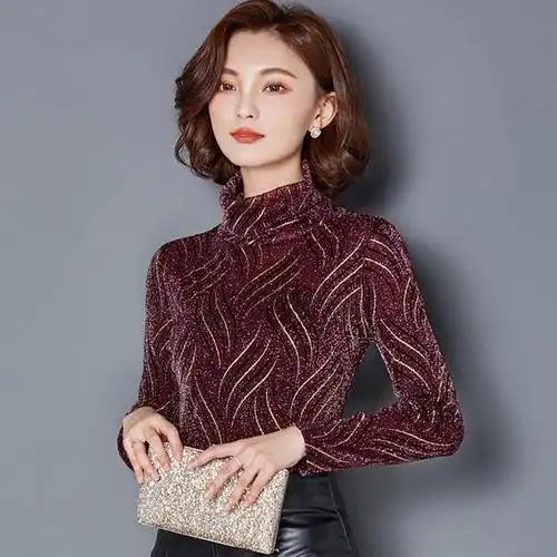 2017最火爆的"网纱打底衫",大码不挑身材,高贵典雅上档次
