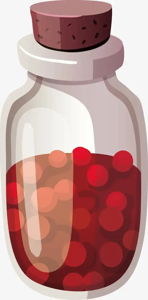 装药品的卡通玻璃瓶