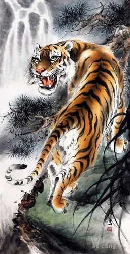 黄云飞 183 四尺走兽虎