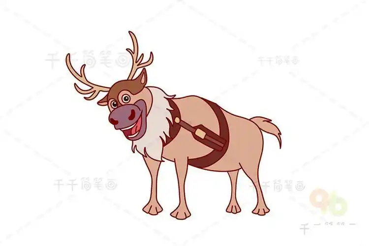 冰雪奇缘卡通简笔画鹿
