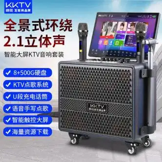 音响带显示屏家用电视k歌话筒音箱点歌卡拉ok一体机网络ktv版双话筒9