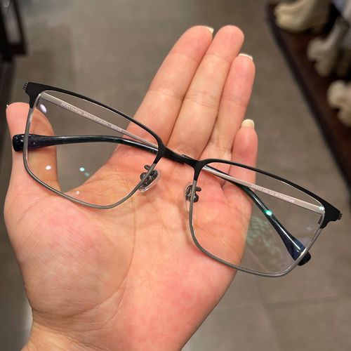 宝剑克罗心眼镜框架纯钛商务超轻男士方形渐变色全框近视复古文艺