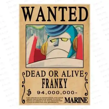 路飞15亿海贼王通缉令悬赏令草帽团索隆复古牛皮纸海报宿舍墙贴画