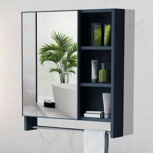 古达挂墙式镜柜单独收纳盒太空铝镜箱浴室柜组合卫生间储物镜子