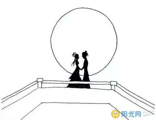 关于七夕的简笔画人物