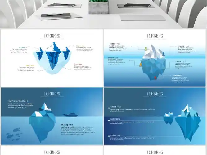 原创qcc品管圈冰山图冰山理论冰山模型版权可商用