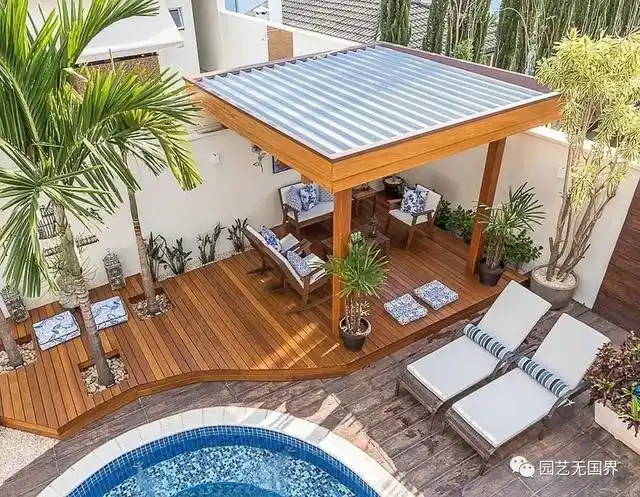 后花园设计效果图,花园效果图片(20个完美的小庭院后院设计理念)