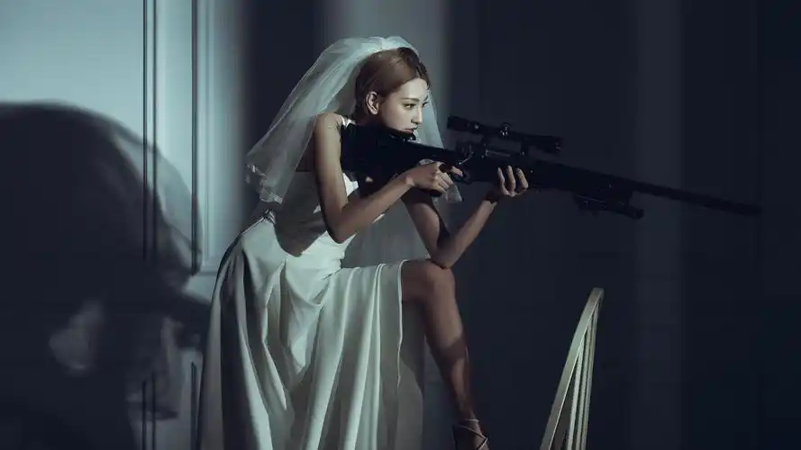 壁纸 亚洲女孩,新娘,狙击手,步枪 3840x2160 uhd 4k 高清壁纸, 图片