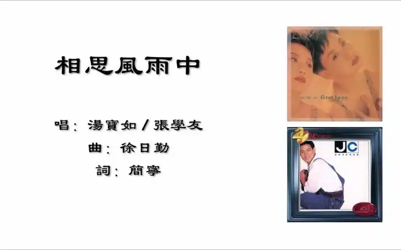 【汤宝如 karen tong】【张学友 jacky cheung】相思风雨中 粤语