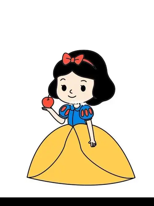和我一起画白雪公主吧