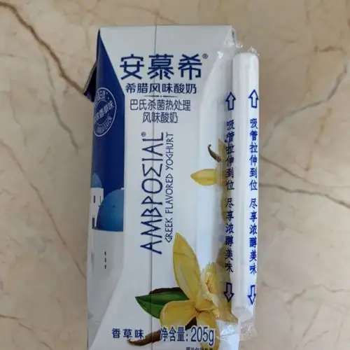 伊利安慕希希腊风味酸牛奶香草味205g12盒礼盒装成人学生早餐奶营养