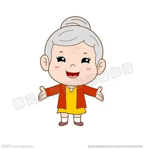 老奶奶卡通头像简笔画