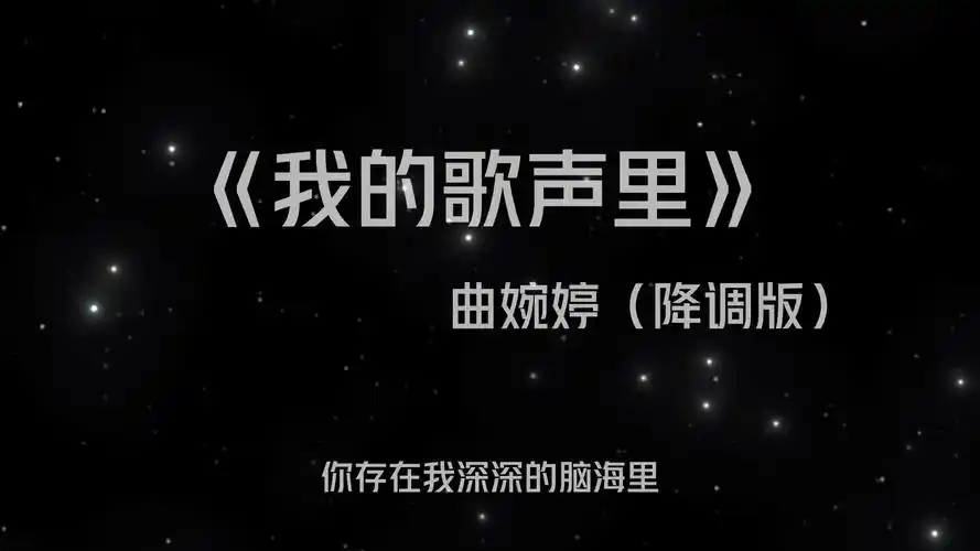 我的歌声里》曲婉婷降调版 0.8x【動態歌曲】