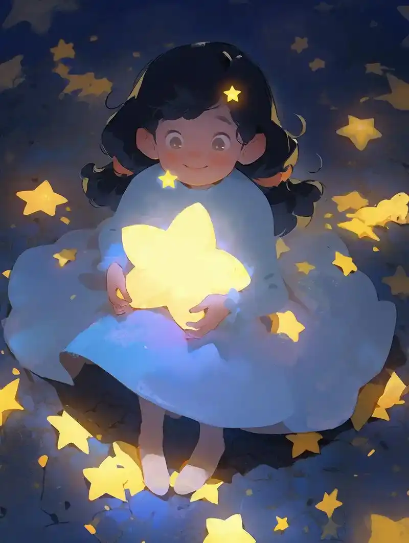 星星与少女.就让我们一起抬头仰望星空,感受那些小小的星星,让 - 抖音