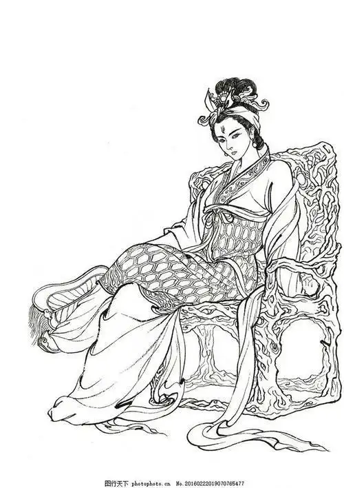 西游记中的铁扇公主简笔画