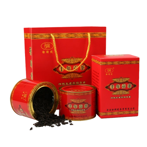 徐聘号千年贡茶荔枝木碳焙珍藏陈年老茶铁观音125克乌龙茶罐装