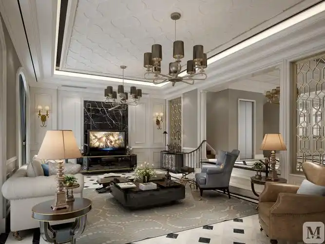 本案案例沿袭古典欧式风格的主元素,又融入了现代的生活元素.