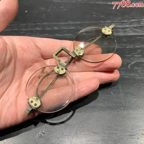 清代茶晶白铜眼镜