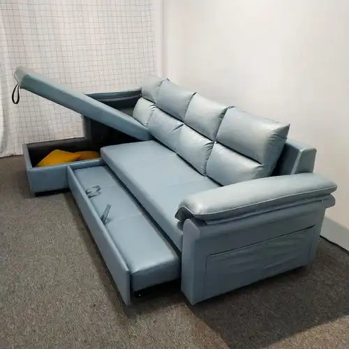 科技布沙发床 中小户型多功能客厅转角沙发可储物 折叠沙发床两用