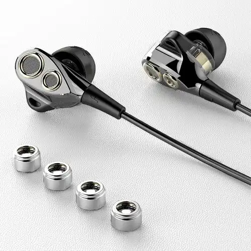 uiisii重低音炮四核双动圈hifi耳机入耳式有线高音质手机吃鸡降噪