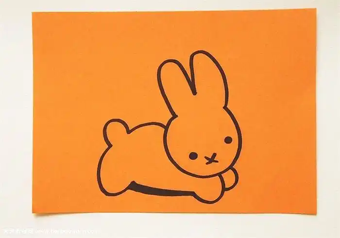 奔跑的兔子剪纸