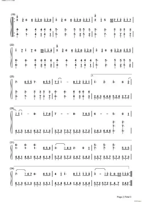 wonderful u 简单版(钢琴谱)6