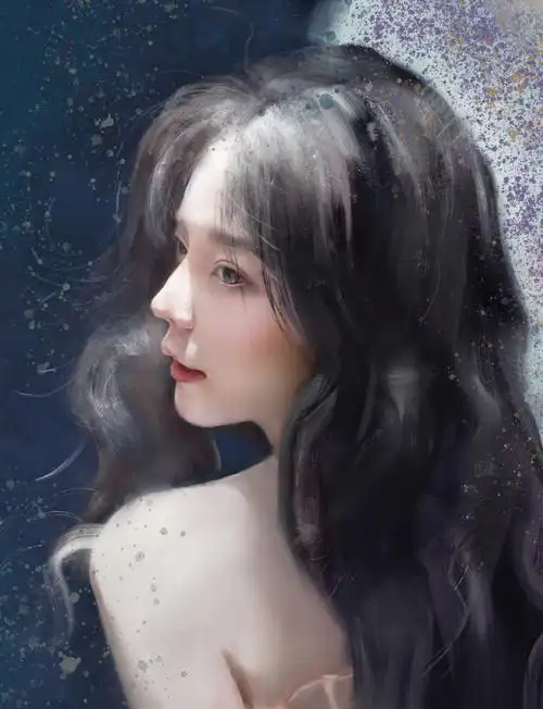 油画风格人像厚涂