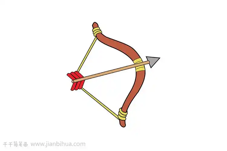 教你画弓箭简笔画_体育用品简笔画