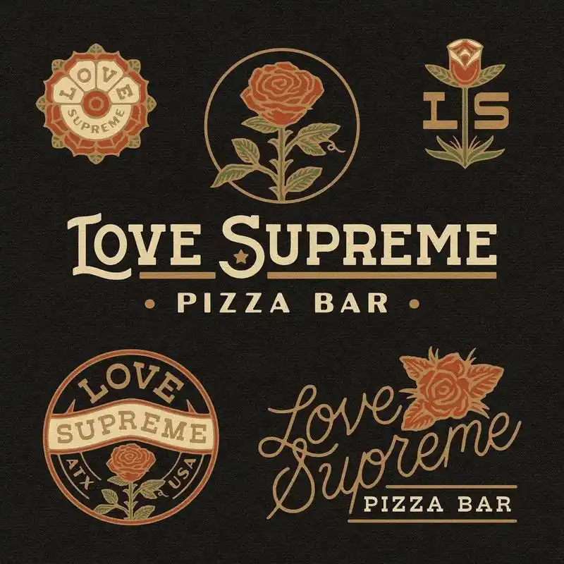 玫瑰95复古创意标识符号logo设计分享.#设计分享 #商标 - 抖音