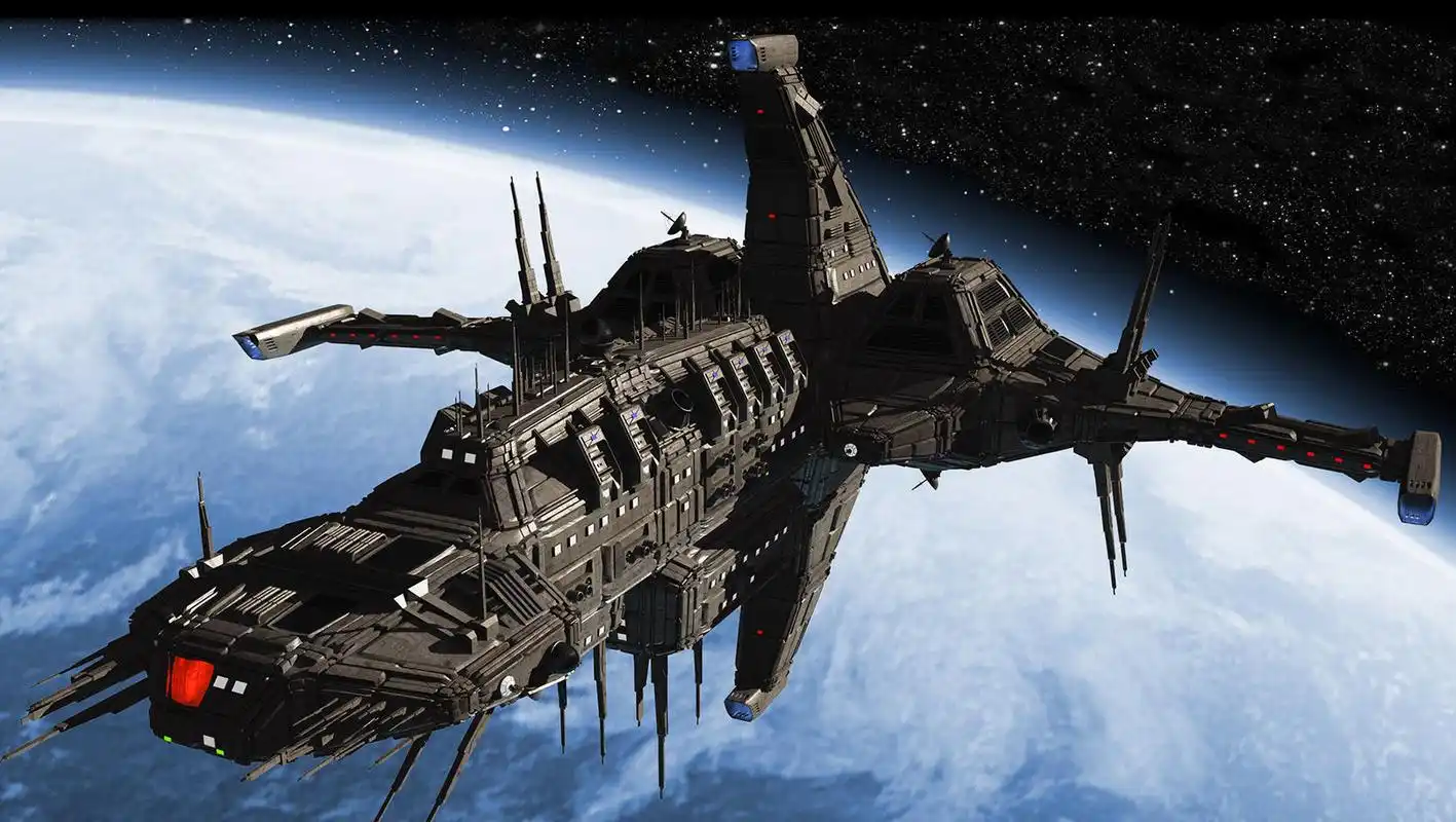 未来地球帝国体型庞大的宇宙战舰还有轰天航母是不是很强大