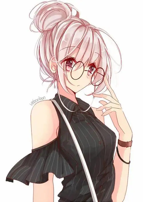 精选二次元动漫中戴眼镜的漂亮美少女插画壁纸,喜欢的收藏起来