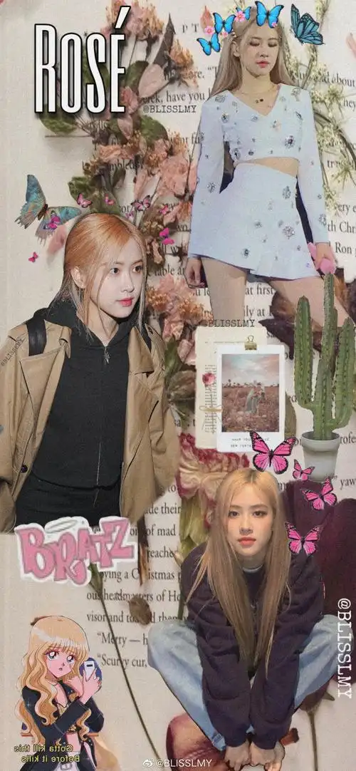 朴彩英rose拼贴壁纸